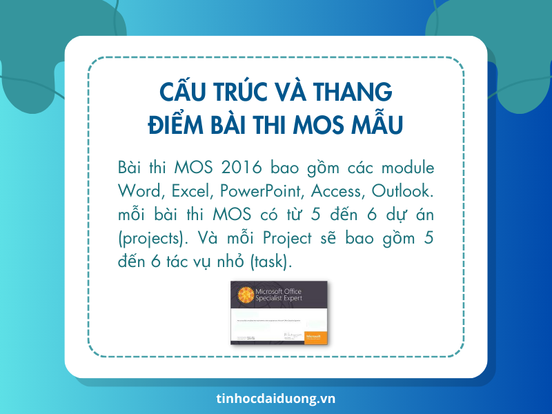 Tầm quan trọng của bài thi MOS mẫu