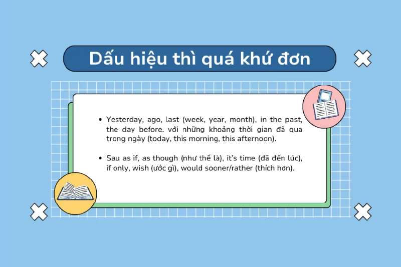 Dấu hiệu nhận biết thì quá khứ đơn