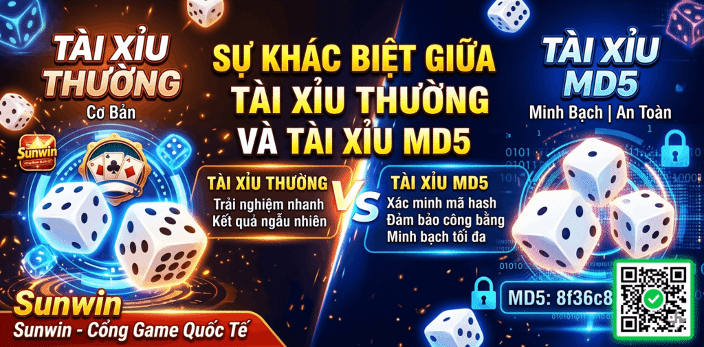 Sự Khác Biệt Giữa Tài Xỉu Thường Và Tài Xỉu MD5 Tại Sunwin
